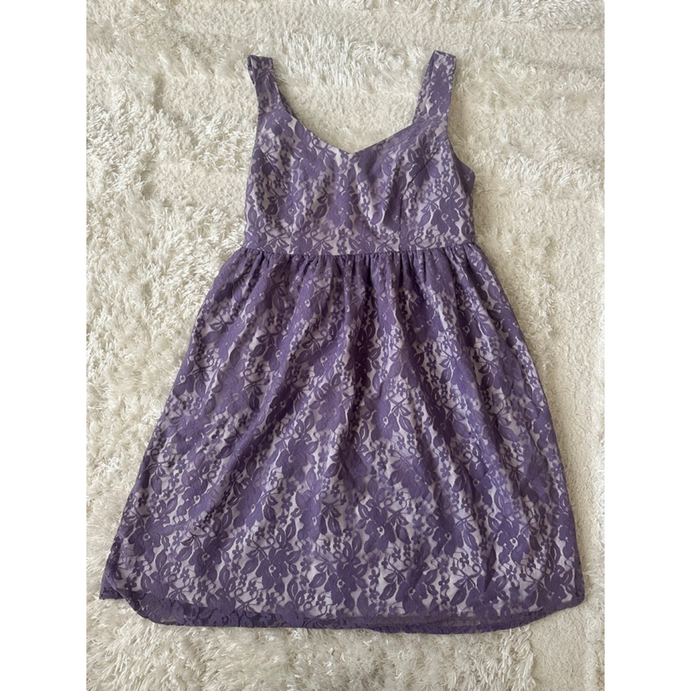 Yaly Couture Lace Dress Purple Size Medium
